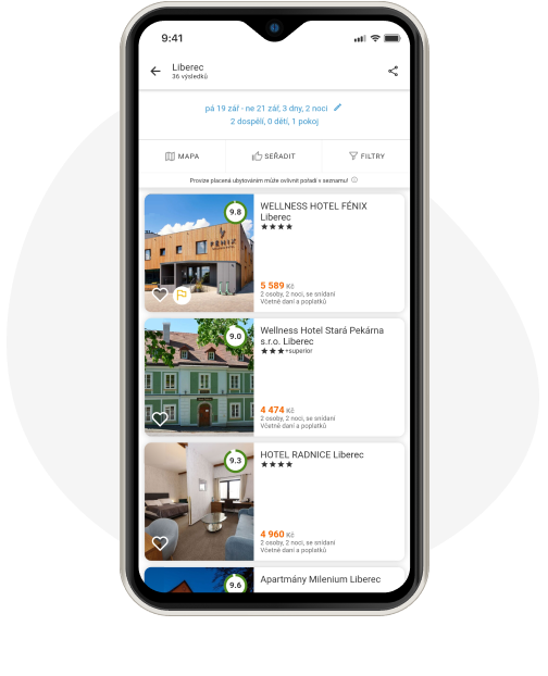 Képernyőkép a Szállas.hu mobilalkalmazásról, amin a kuponok láthatók